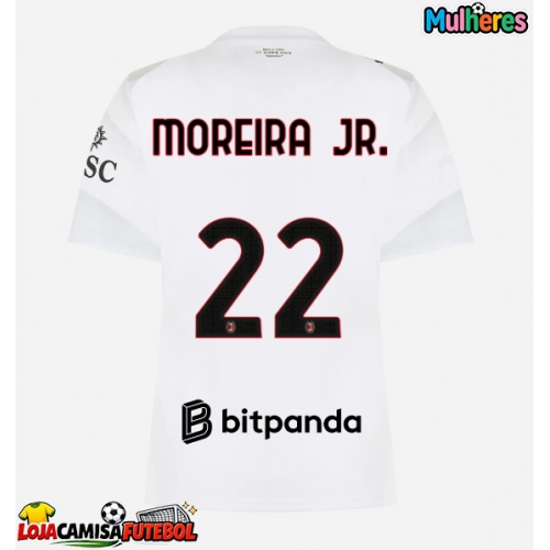 Camisa de Futebol AC Milan Diego Moreira #22 Equipamento Secundário Mulheres 2026-27 Manga Curta